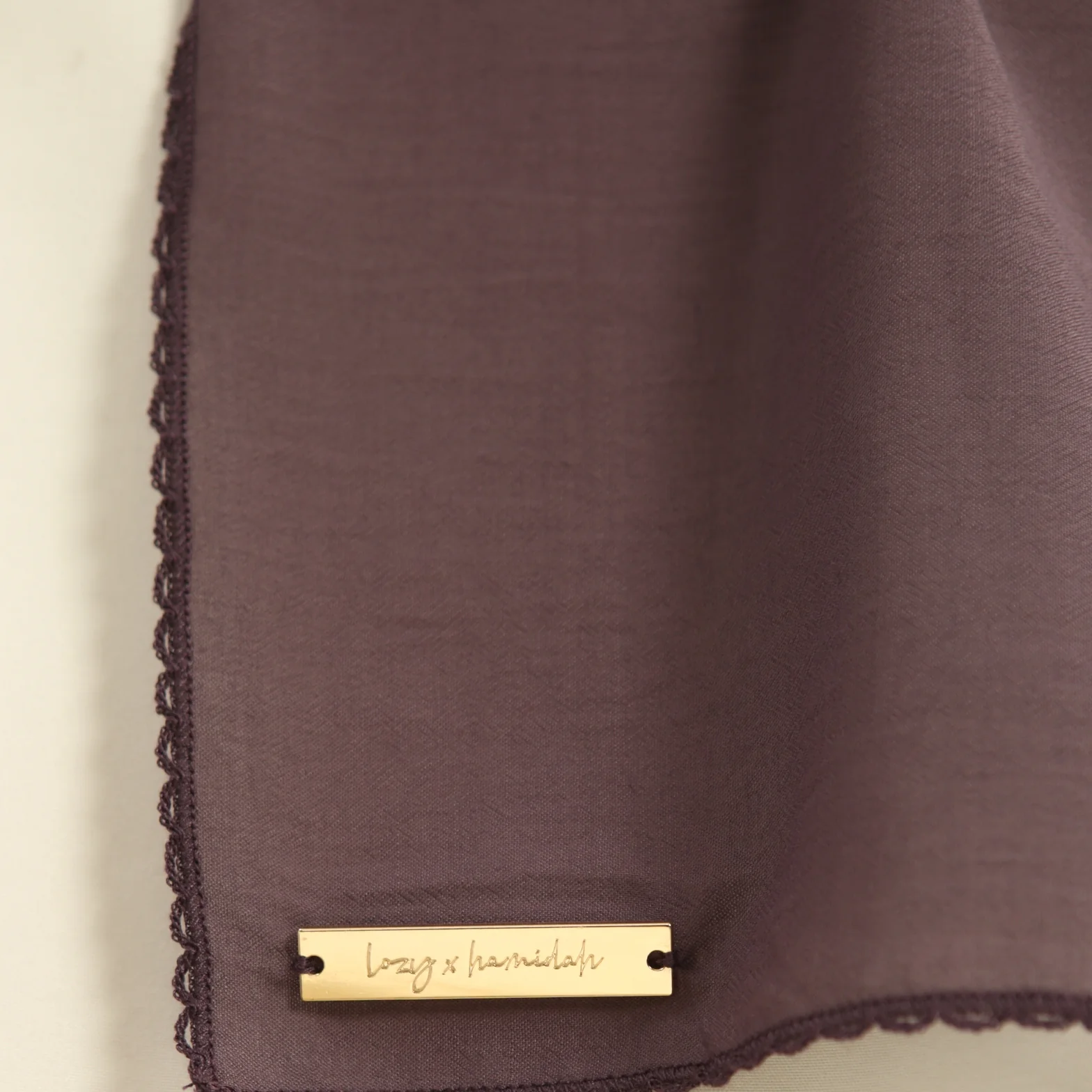 Embroidery Signature Shawl Lavender - Image 3
