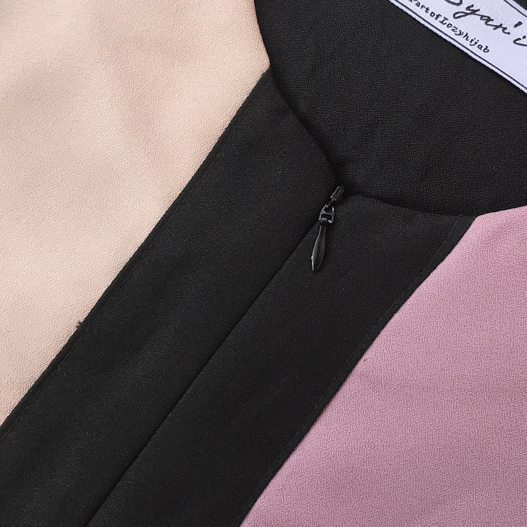Kaira Dress (Gamis Syari Wanita) Purple Beige - Image 3